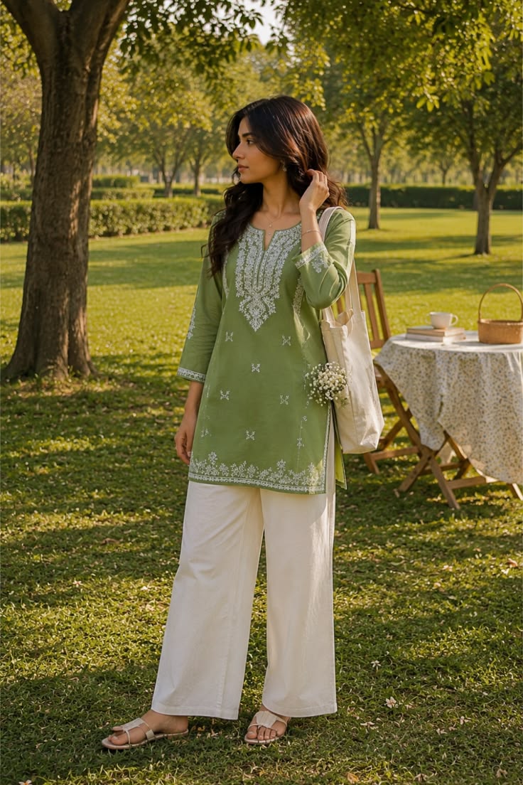 Sage green kurti