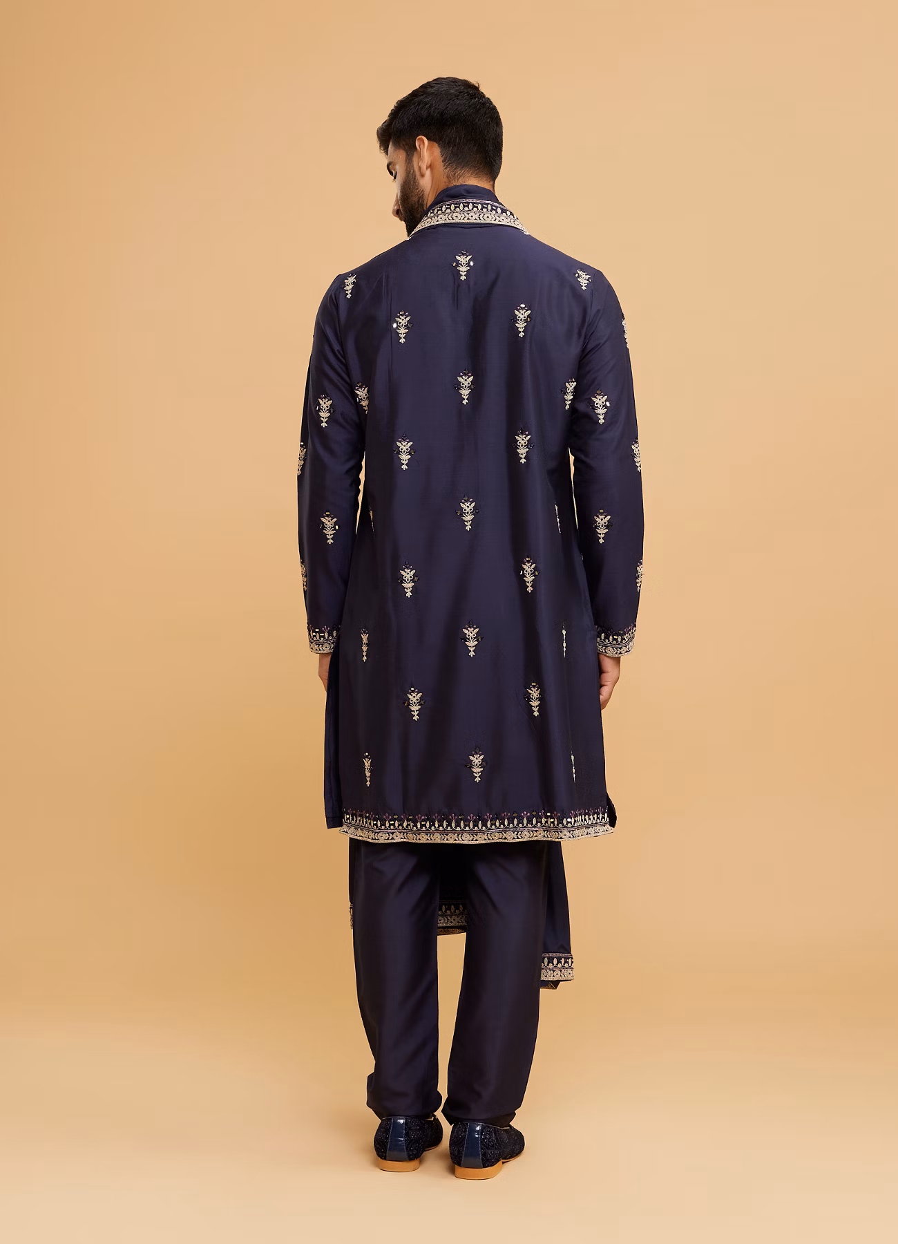 Embroidered sherwani, back